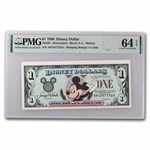 1999 $1.00 (AA) Waving Mickey CU-64 EPQ PMG(DIS#59)