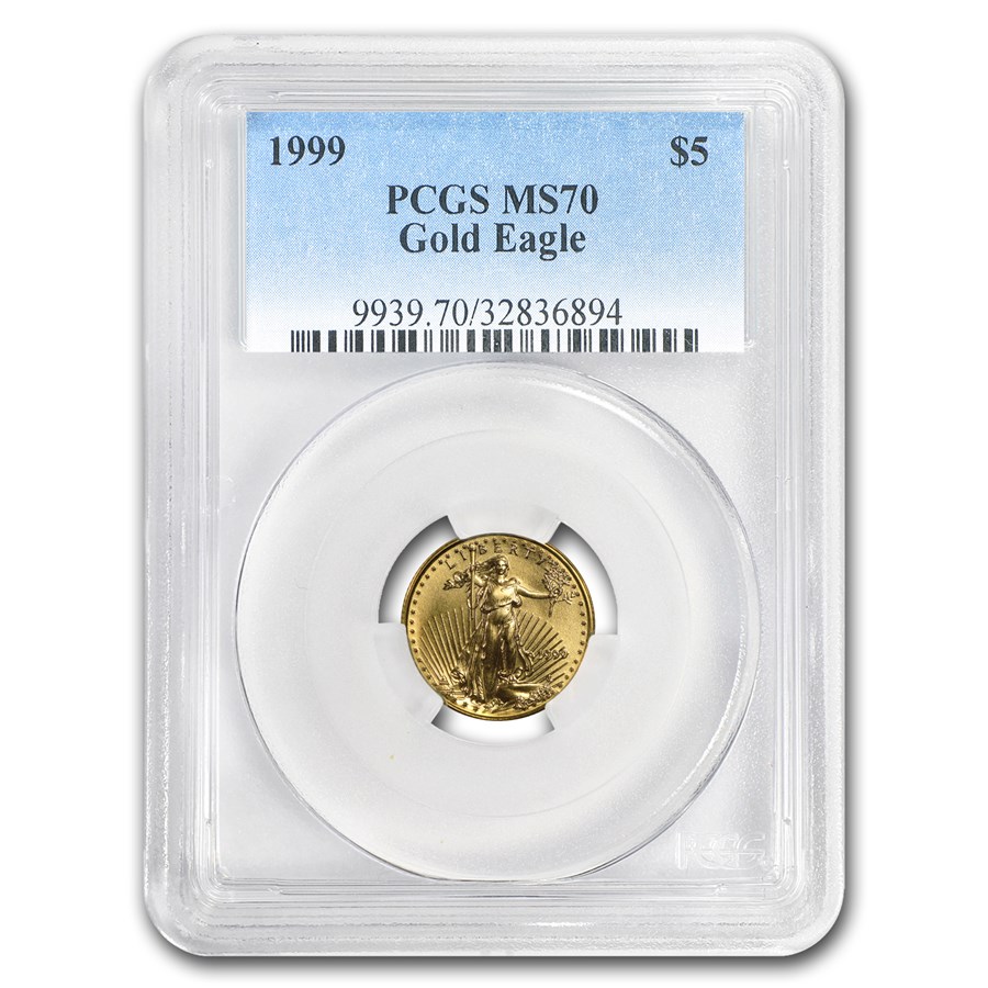 1999 1/10 oz American Gold Eagle MS-70 PCGS