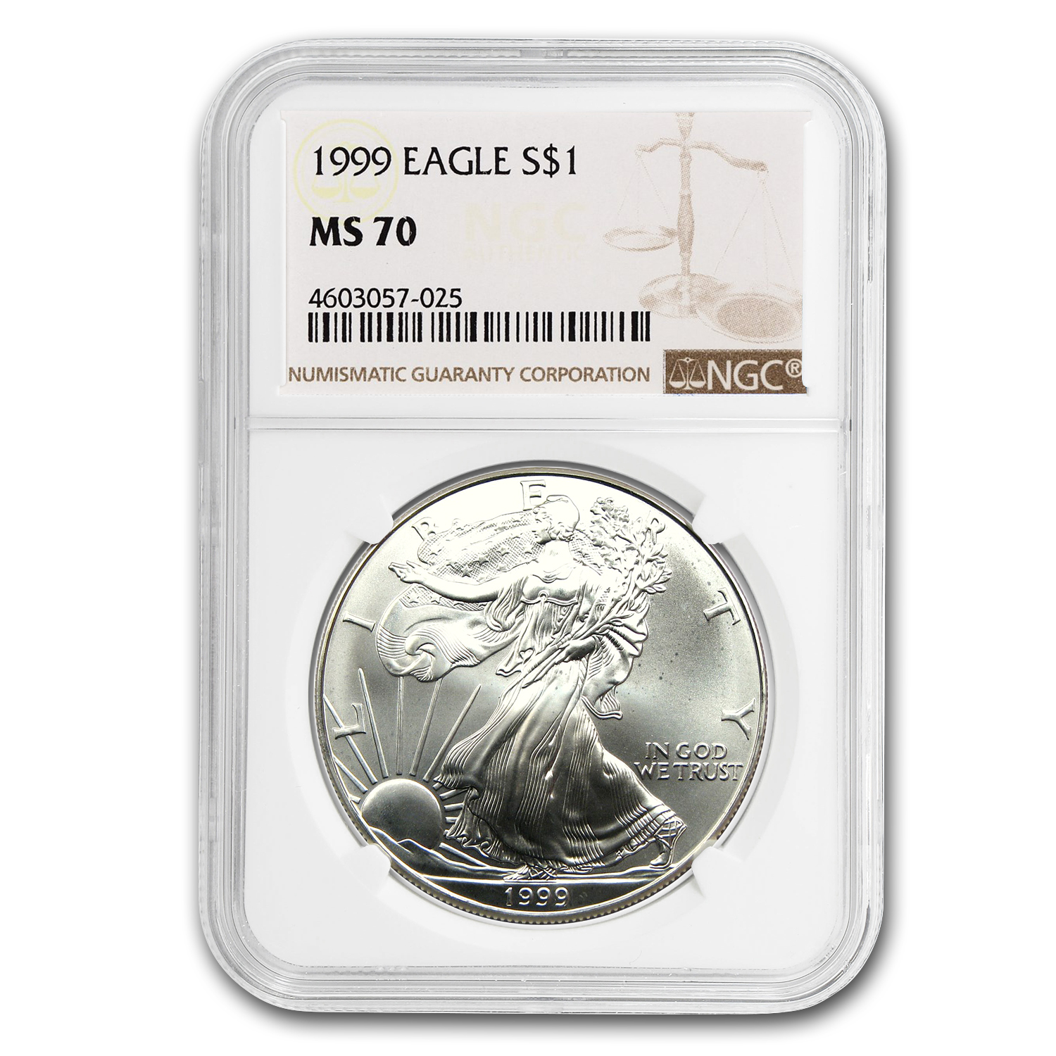 Buy 1999 American Silver Eagle MS-70 NGC | APMEX