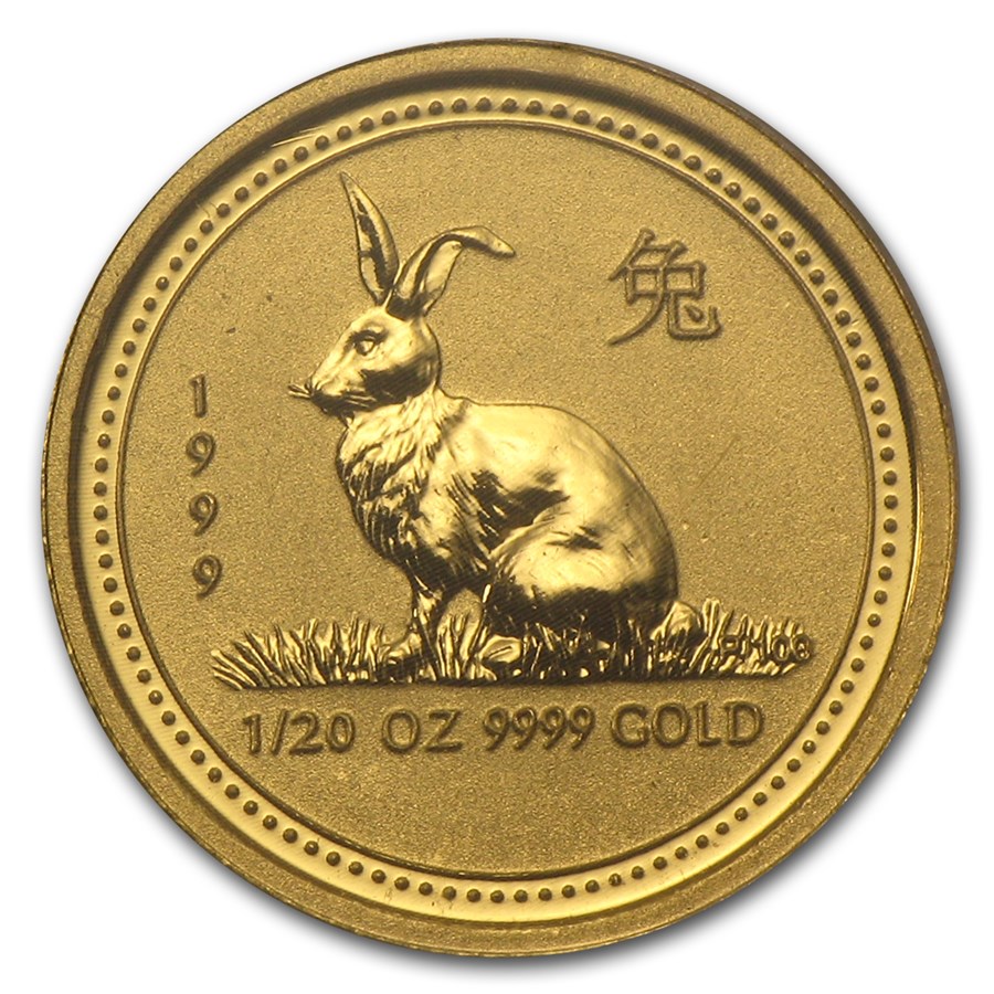 Buy 1999 Australia 1/20 oz Gold Lunar Rabbit BU (Series I) | APMEX