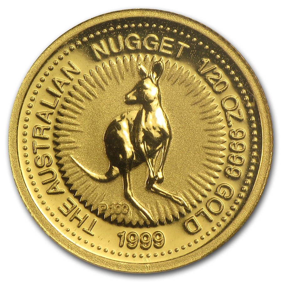 1999 Australia 1/20 oz Gold Nugget BU