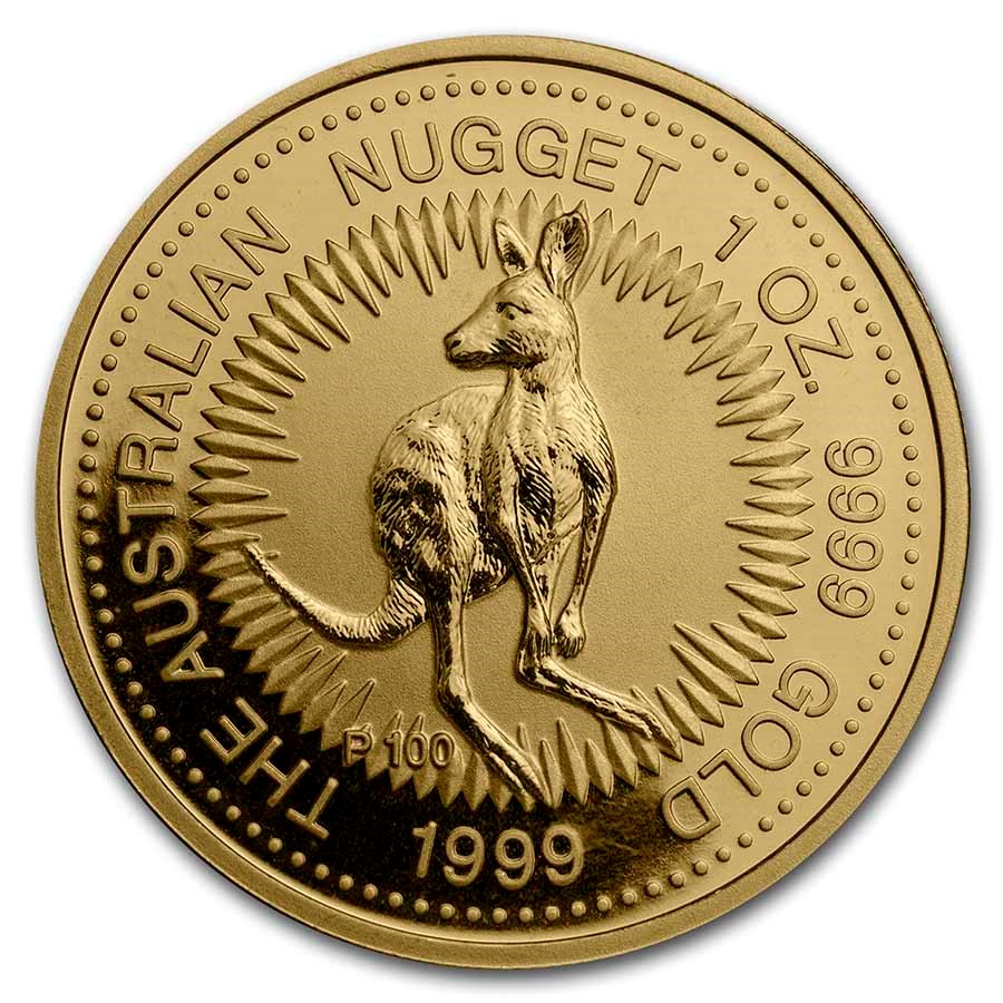 1999 Australia 1 oz Gold Kangaroo BU