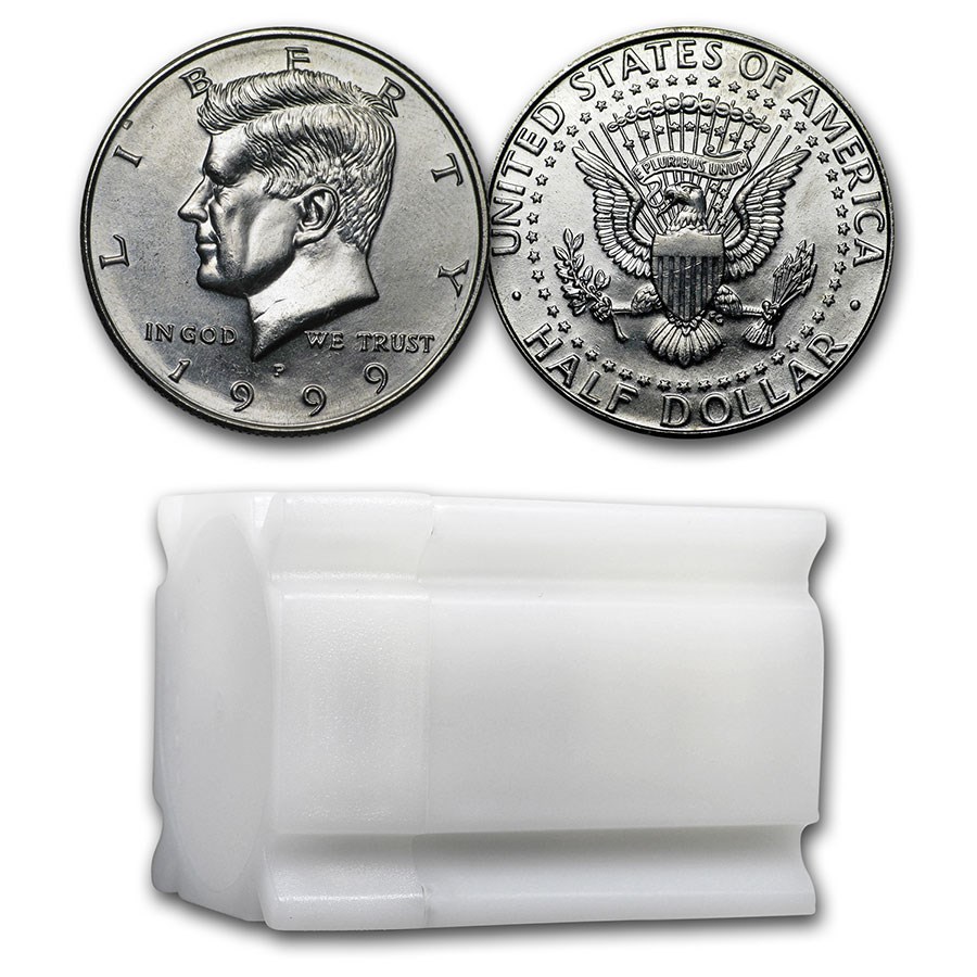 1999-P Kennedy Half Dollar 20-Coin Roll BU