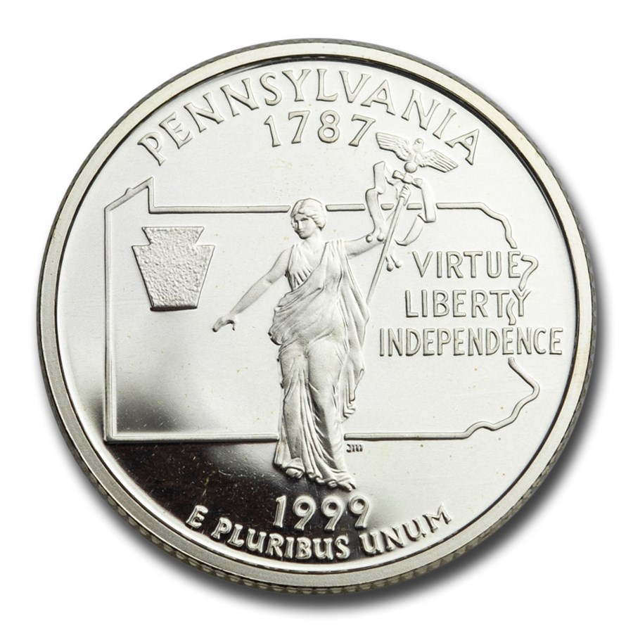 1999-S Pennsylvania State Quarter Gem Proof (Silver)