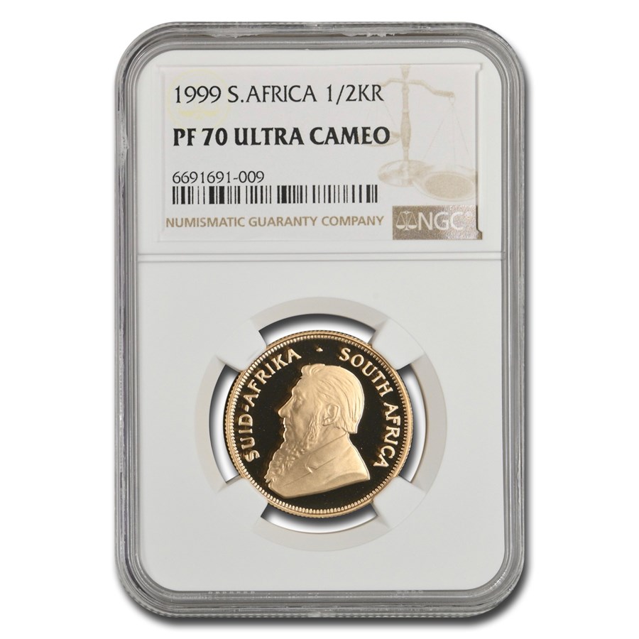 1999 South Africa 1/2 oz Gold Krugerrand PF-70 UCAM NGC