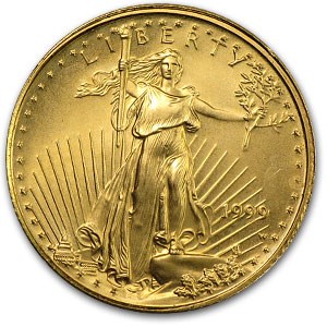 Buy 1999-W 1/10 oz American Gold Eagle BU (W Variety, Rev Rim Nicks ...