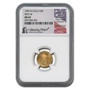 1999-W 1/10 oz American Gold Eagle MS-69 NGC (W Variety, Frost)