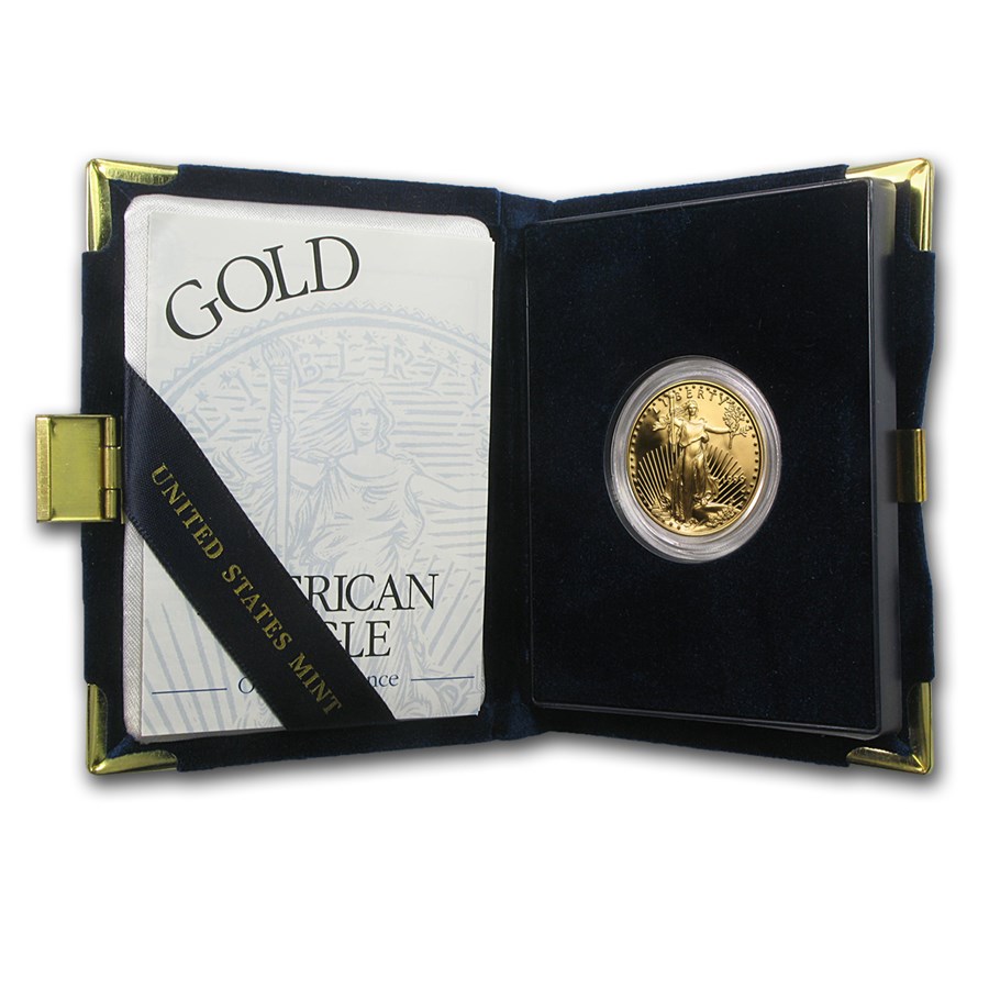 1999-W 1/2 oz Proof American Gold Eagle (w/Box & COA)