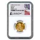 1999-W 1/4 oz American Gold Eagle MS-69 NGC (W Variety, Frost)