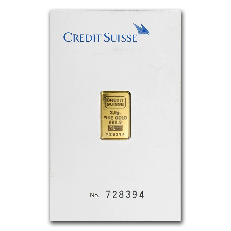 2.5 gram Gold Bar - Brand Name (w/Assay Card)