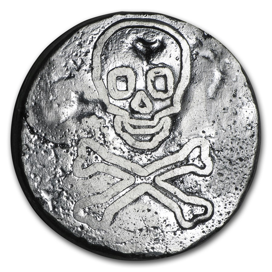 Buy 2.5 oz Silver Round - Skull & Crossbones | APMEX