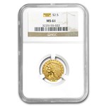 $2.50 Indian Gold Quarter Eagle MS-61 NGC/PCGS