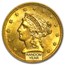 $2.50 Liberty Gold Quarter Eagle MS-64 NGC/PCGS