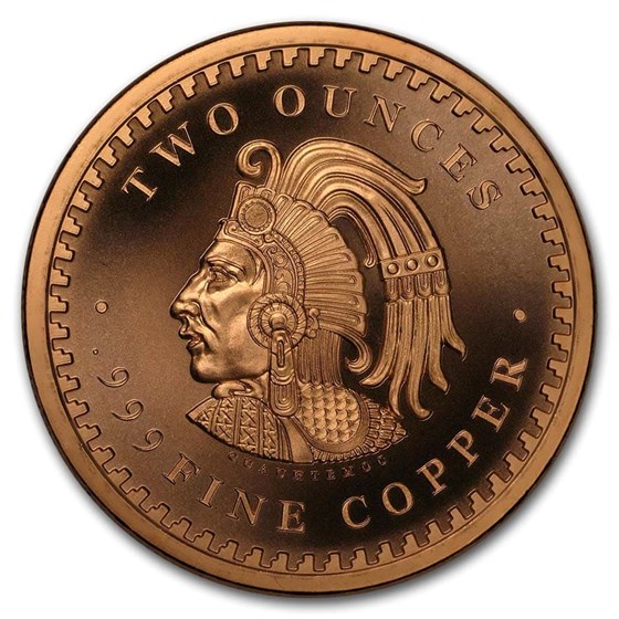 Buy 2 oz Copper Round - Aztec Calendar | APMEX