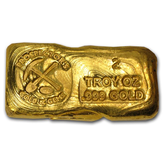 Buy 2 oz Hand Poured Gold Bar - PG & G | APMEX