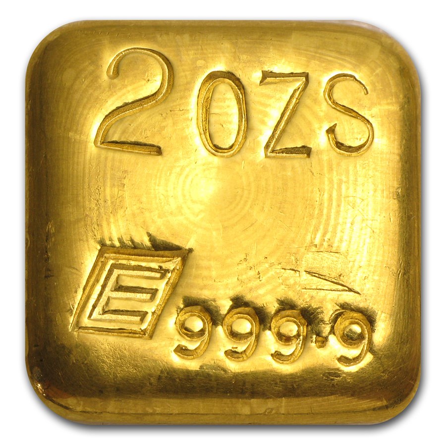 2 oz Hand-Poured Gold Square - Engelhard-London