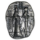 2 oz Hand Poured Silver Relic Bar - Egyptian Goddesses (w/ bag)