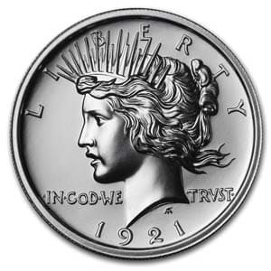 Buy 2 oz Silver High Relief Round - 1921 Peace Dollar | APMEX