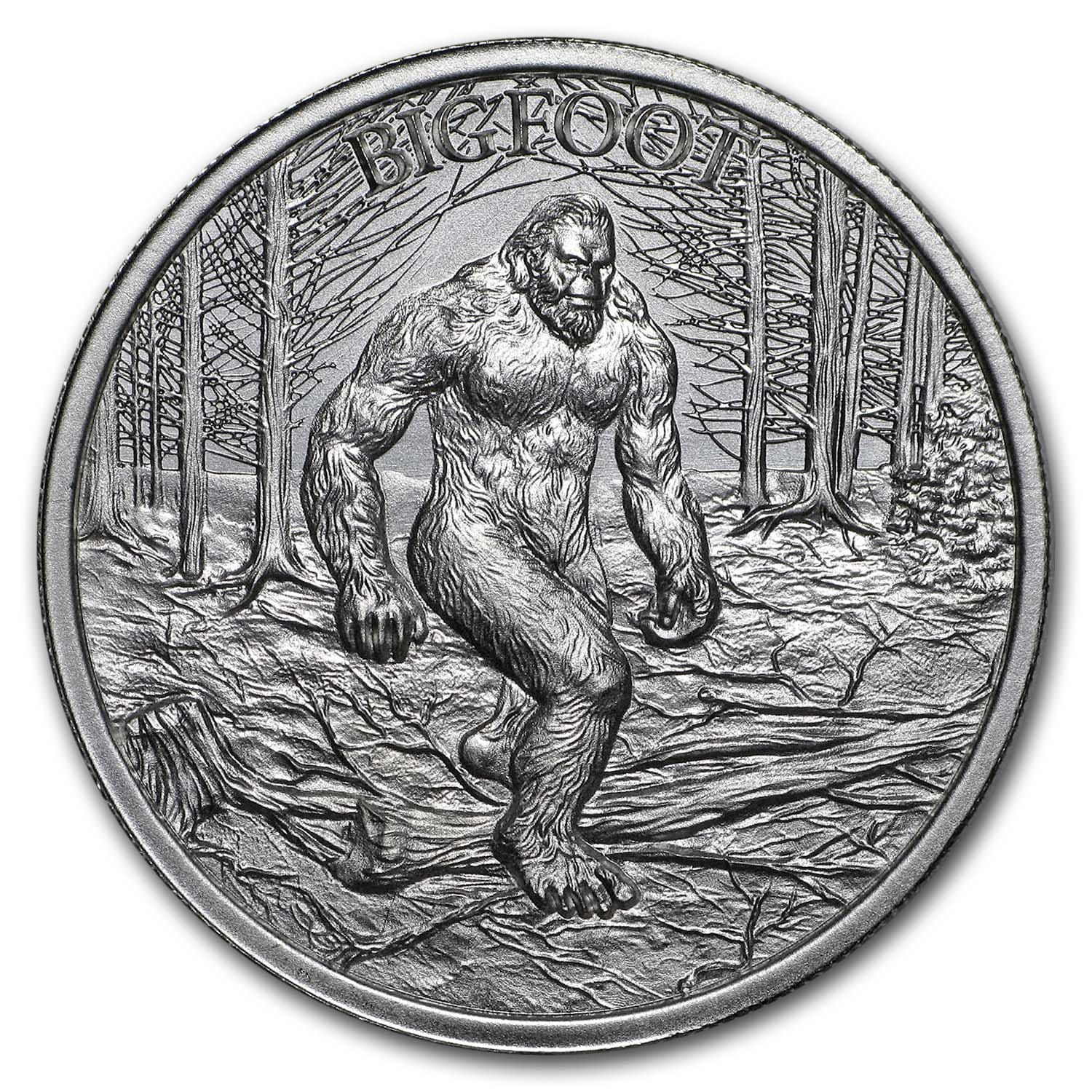 Buy 2 oz Silver High Relief Round Bigfoot APMEX