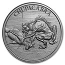 2 oz Silver High Relief Round - Chupacabra