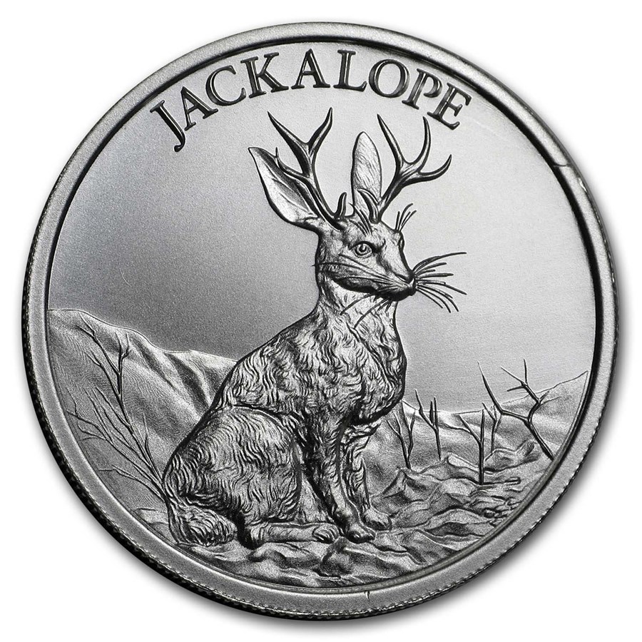 2 oz Silver High Relief Round - Jackalope