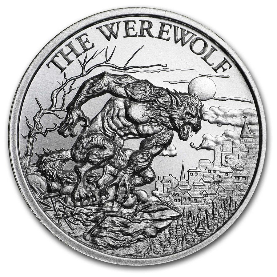 2 oz Silver High Relief Round - The Werewolf