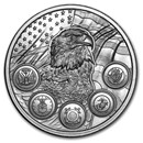 2 oz Silver High Relief Round - U.S. Armed Forces