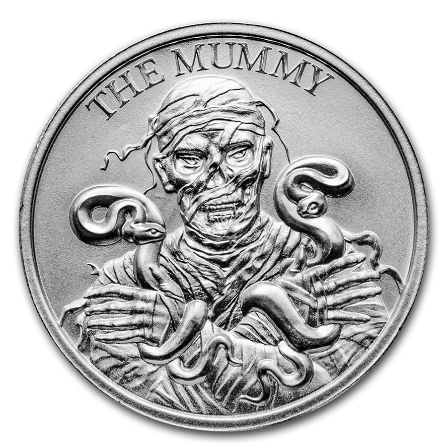 2 oz Silver High Relief Round - Vintage Horror Series: The Mummy