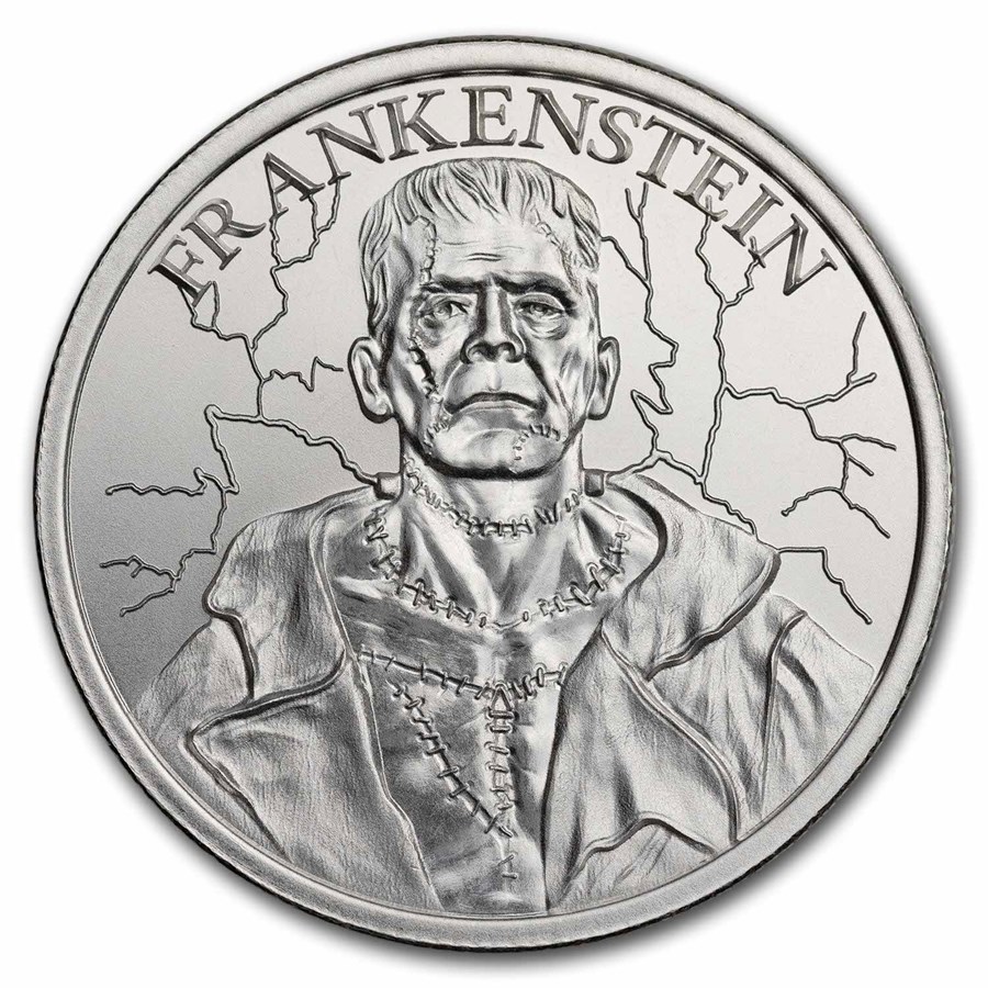 2 oz Silver HR Round - Vintage Horror Series: Frankenstein