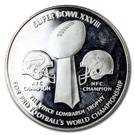 Buy 2 oz Silver Round - Super Bowl XXVIII (Dallas) | APMEX