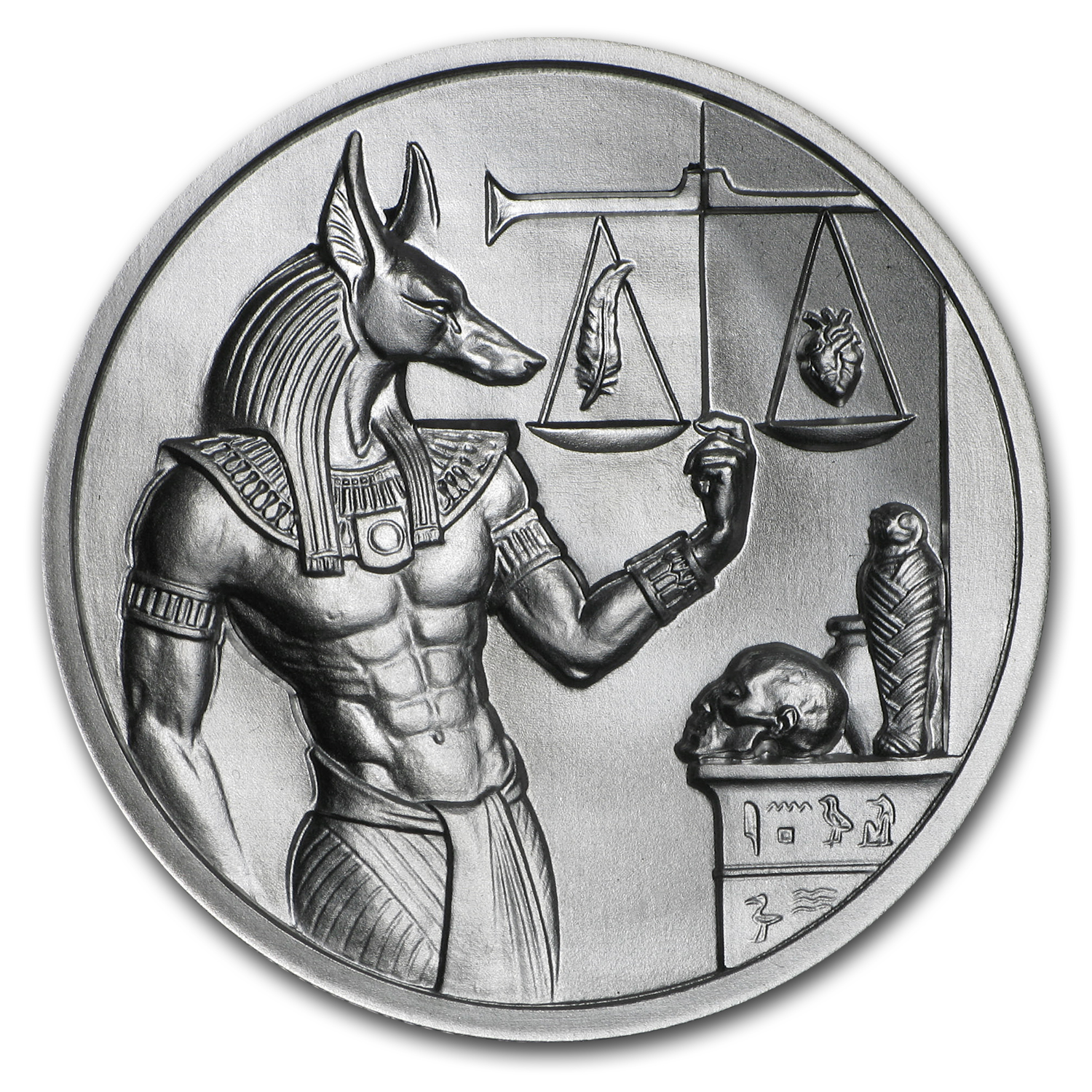 Buy 2 oz Silver UHR Round - Egyptian Gods Series: Anubis | APMEX