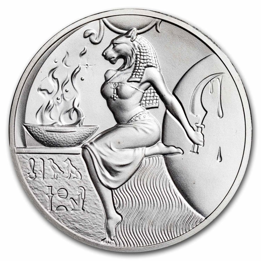 2 oz Silver UHR Round - Egyptian Gods Series: Bastet