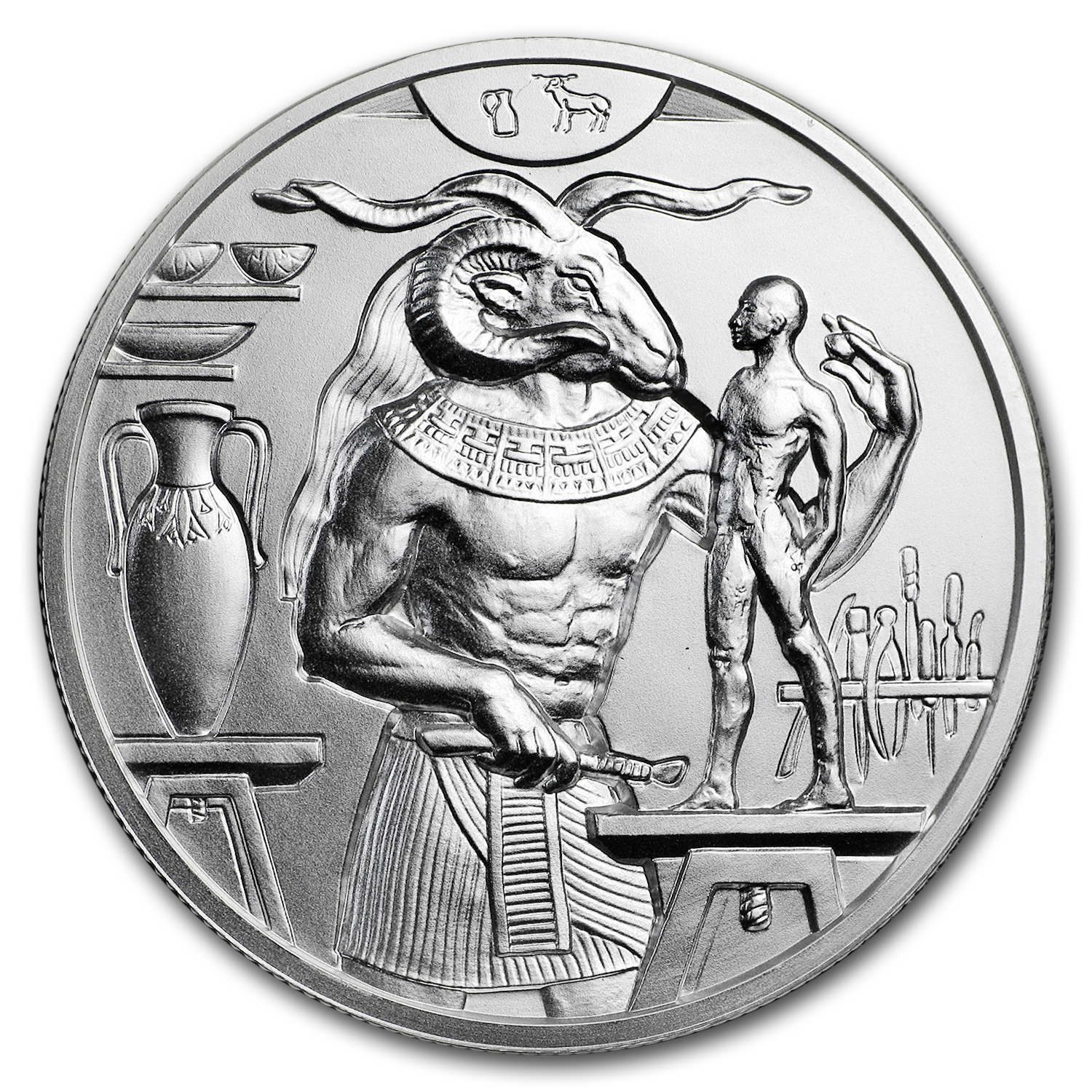 Buy 2 oz Silver UHR Round - Egyptian Gods Series: Khnum | APMEX