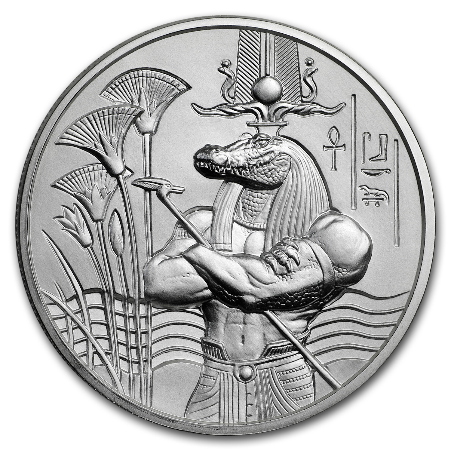 Buy 2 oz Silver UHR Round - Egyptian Gods Series: Sobek | APMEX