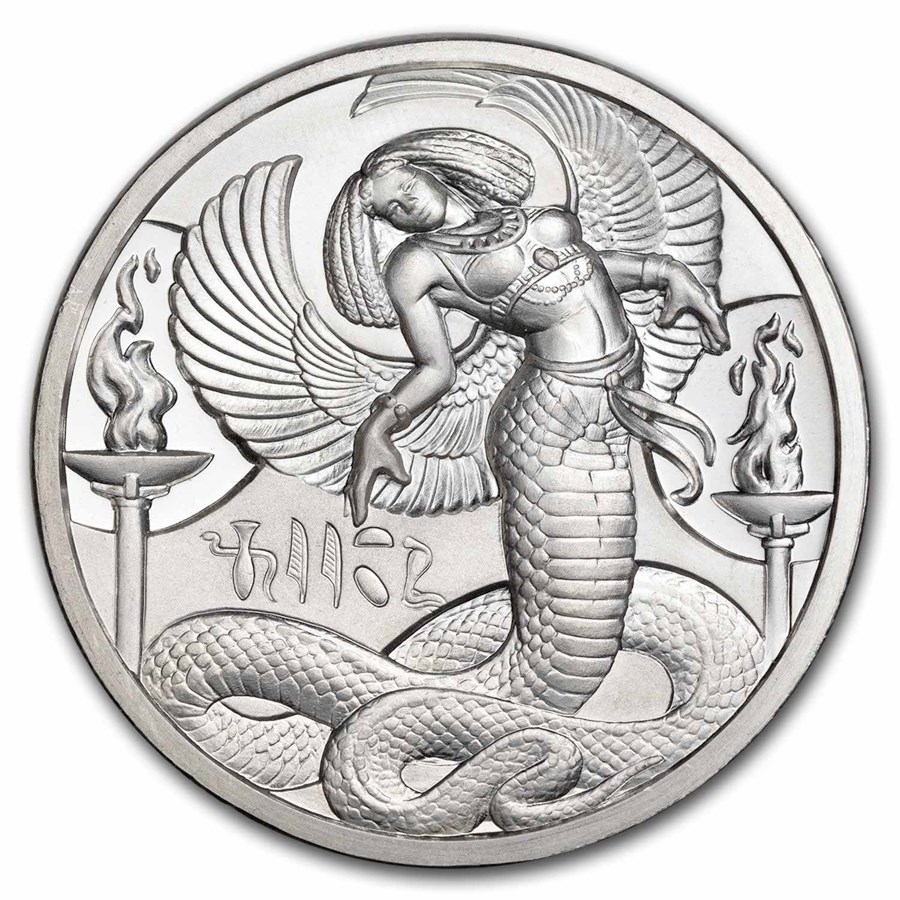 2 oz Silver UHR Round - Egyptian Gods Series: Wadjet