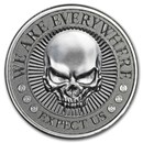 2 oz UHR Silver Round - Deuce Head Four Skull