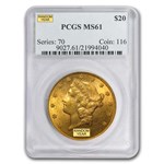 $20 Liberty Gold Double Eagle MS-61 PCGS (Pre-1900)