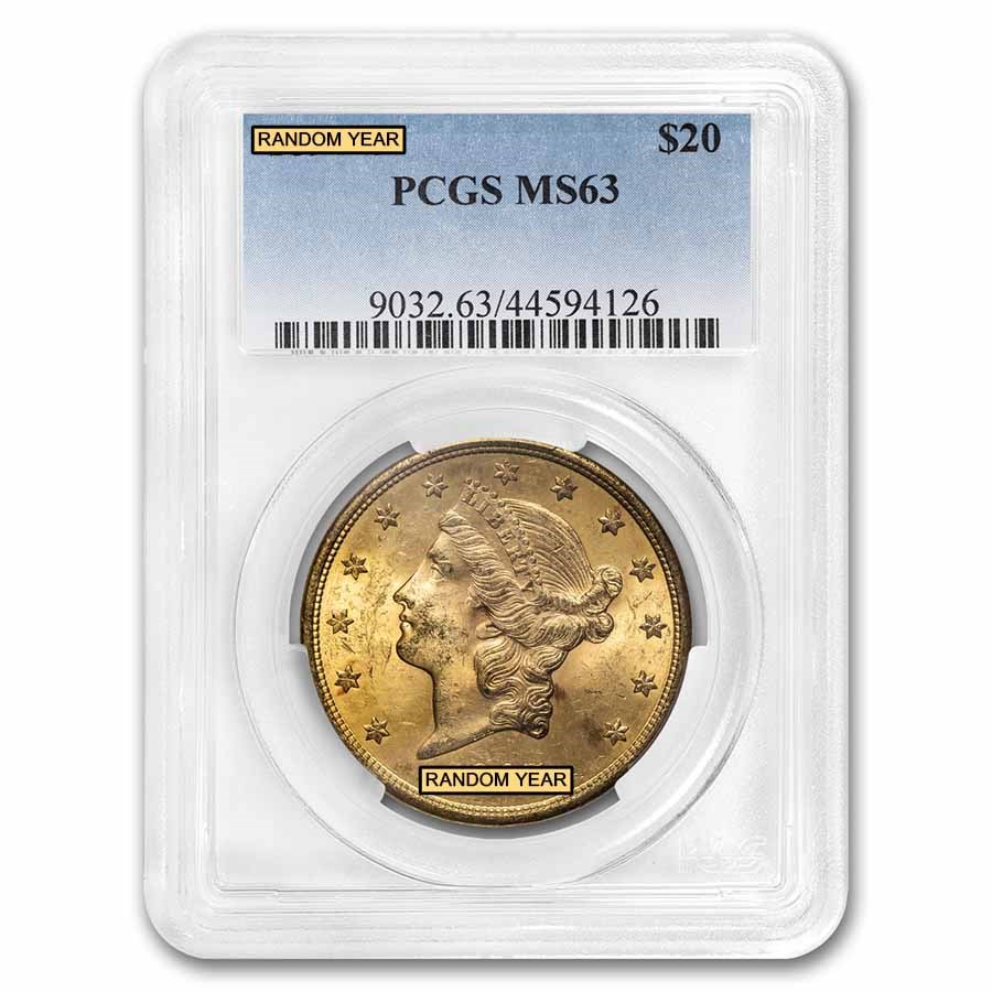 Buy $20 Liberty Gold Double Eagle MS-63 PCGS (1800s S-Mint) | APMEX