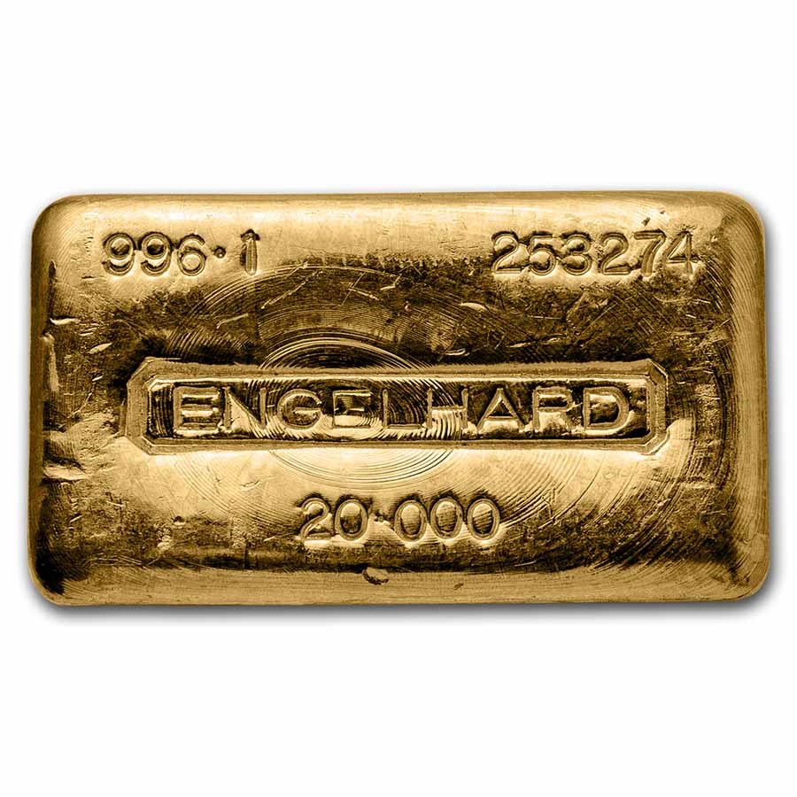 Buy 20 oz Gold Bar - Engelhard (Loaf-Style/Poured, .996.1 Fine) | APMEX