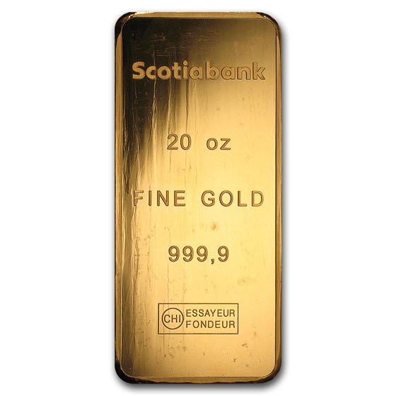 Buy 20 oz Gold Bar - Scotiabank | APMEX