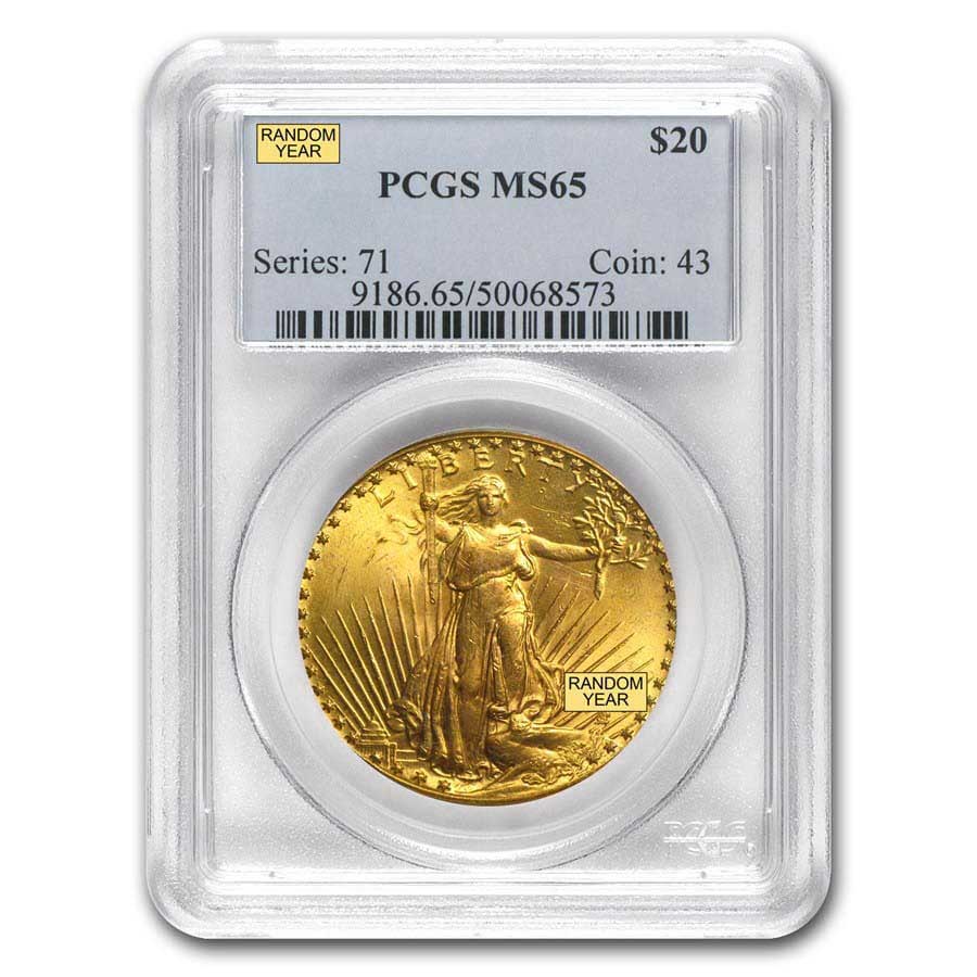Buy $20 Saint-Gaudens Gold Double Eagle MS-65 PCGS (Random) | APMEX