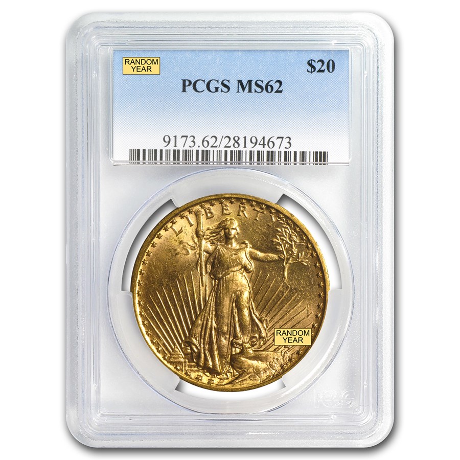 $20 St Gaudens Gold Double Eagle MS-62 PCGS (Random)