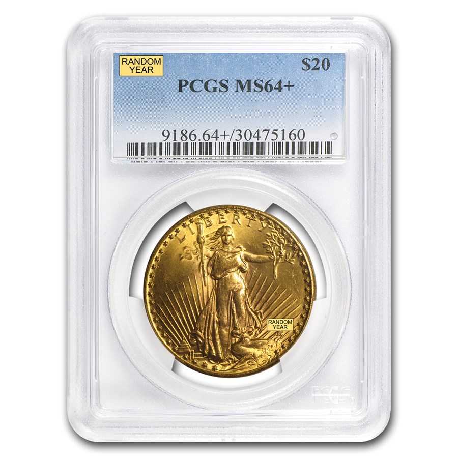 $20 St Gaudens Gold Double Eagle MS-64+ PCGS (Random)