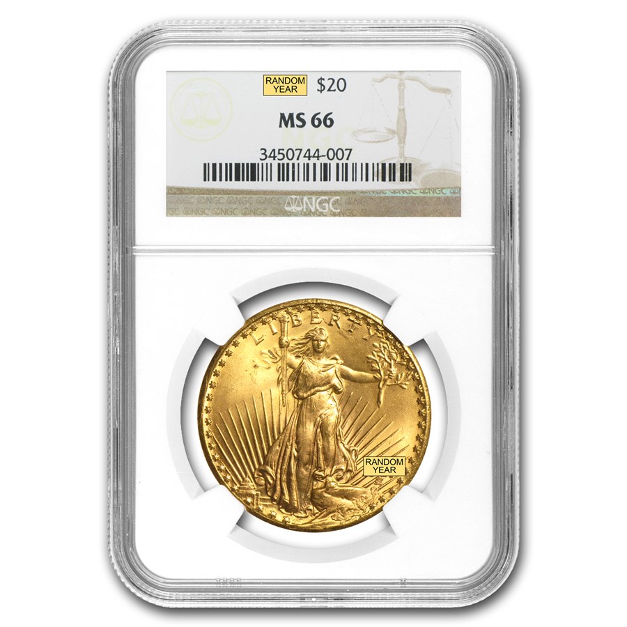 $20 St Gaudens Gold Double Eagle MS-66 NGC (Random)