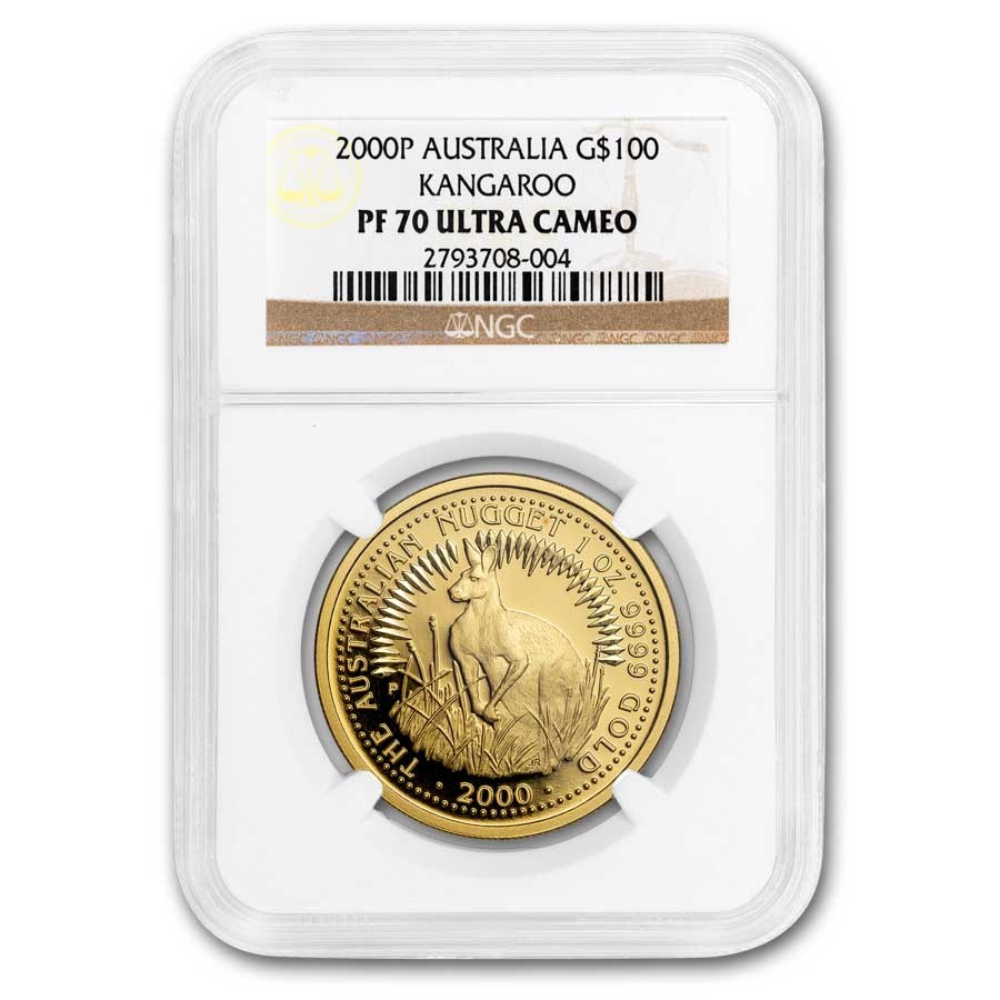 2000 Australia 1 oz Gold Kangaroo PF-70 NGC