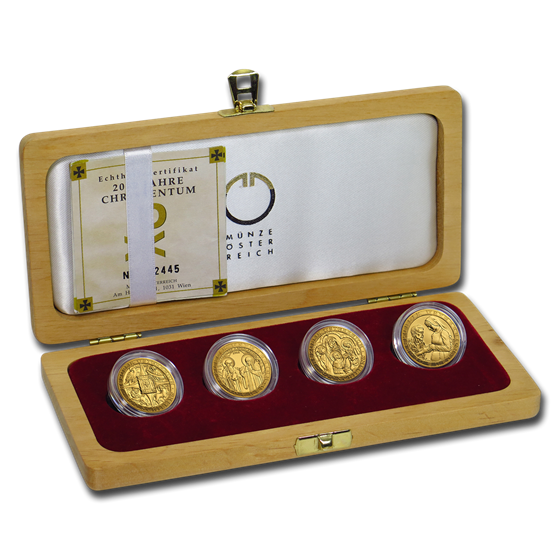 Buy 2000 Austria Gold 4-coin Set Jahre Christentum Proof Online 