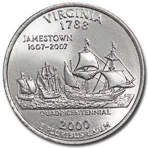 2000-D Virginia State Quarter BU