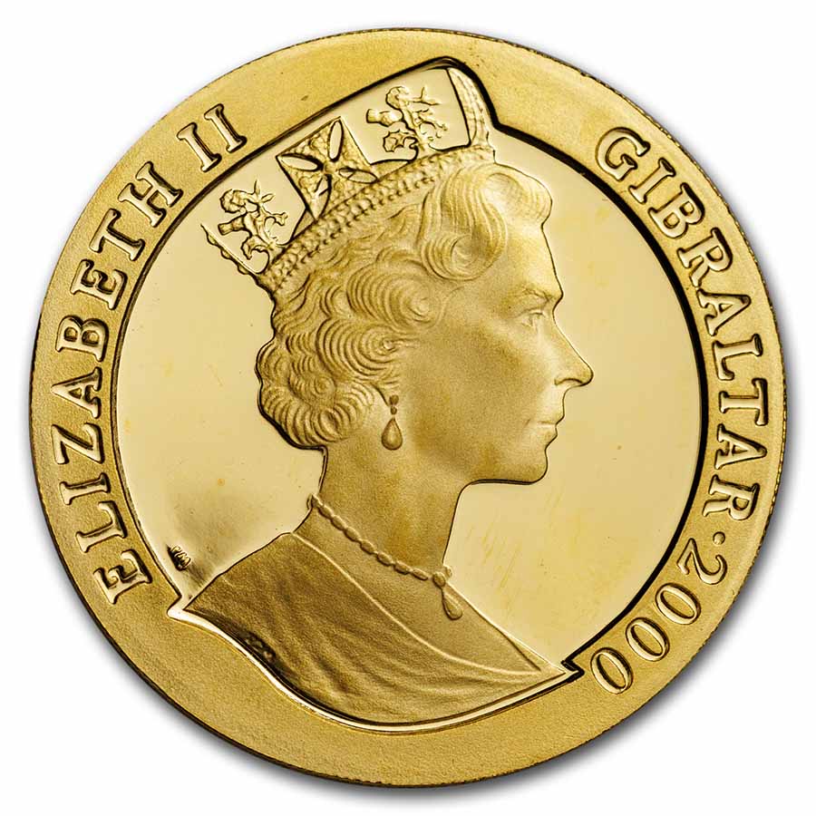 Buy 2000 Gibraltar 1 2 Oz 1 2 Crown Proof Gold Penny Post APMEX   2000 Gibraltar 1 2 Oz 1 2 Crown Proof Gold Penny Post 256469 Rev 