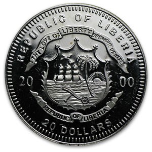 Buy 2000 Liberia Silver $20 Theodore Roosevelt Proof Details | APMEX