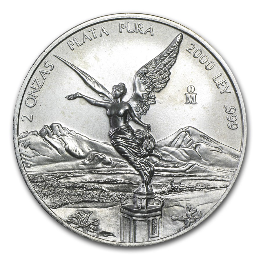 2000 Mexico 2 oz Silver Libertad BU